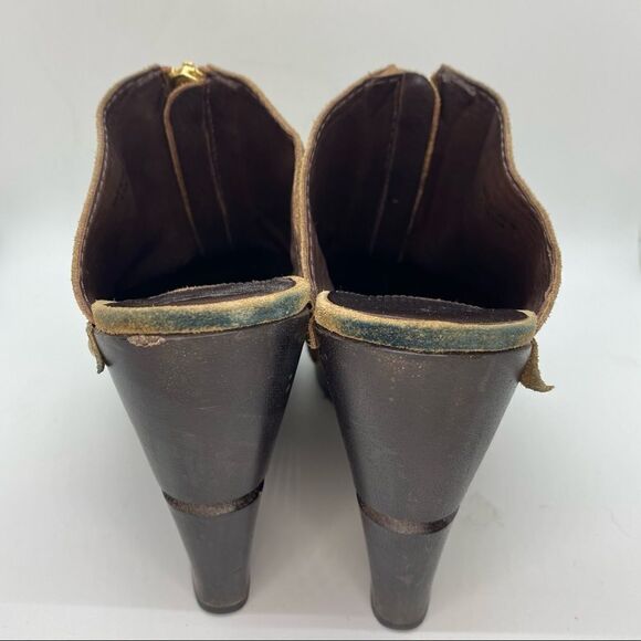 Diane Von Fursetenburg Suede Zippered Clogs - Picture 3 of 6